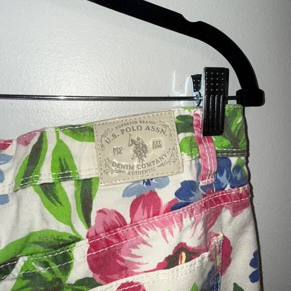 U.S. Polo Assn. Womens Floral Print Skinny Jeans Size 8 - Picture 8 of 8